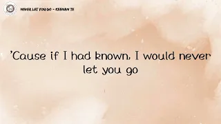 NEVER LET YOU GO - KEENAN TE