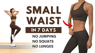 SMALL WAIST in 7 Days - 40 MIN Standing Abs Workout - No Squat, No Lunge, No Jumping