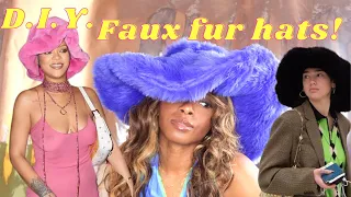 D.I.Y. | Rihanna and Dua Lipa inspired | Faux Fur Hat | Pattern Available In Description