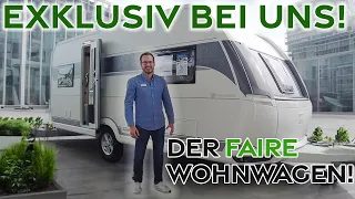 Der Hobby De Luxe 515 UHL in der Freistaat-Edition. Ein fairer Wohnwagen.