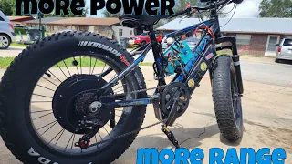 Update on E-bikekid's 1500w ebike  more power and more range