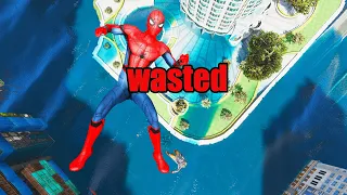 GTA 5 Epic Wasted Spiderman Flooded Los Santos Jumps Fails Ep.186 (Fails Funny Moments)