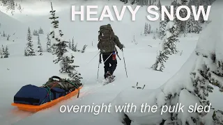 Heavy Snow Winter Camping | Photography | Pulk Sled | Mazama Ridge