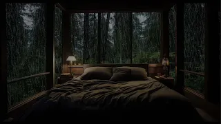 Погрузитесь в атмосферу естественного дождя в лесу | Звук помогает снять стресс и улучшить сон