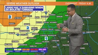 DFW Weather: Chance of storms  tonight