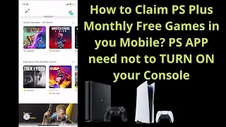 PS4/PS5 : How to Claim PS Plus Monthly Free Games in mobile - PS App?