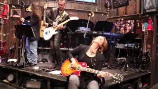 Cindy jams out with the stars from The Rock of Ages at The Gateway