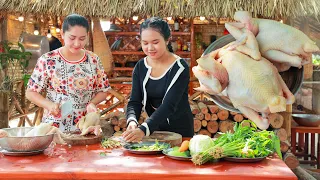 Amazing Chicken local recipe! Native Chicken Roasted eat Green Sauce | Tendered Chicken Cook and Eat