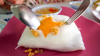 Egg In A Noodle!! VIETNAMESE STREET FOOD + Tour of Nakhon Phanom, Thailand!