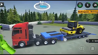 Loading Compactor to trailer truck || construction simulator 3 game