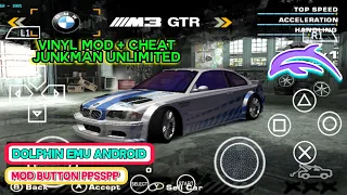 NFS MOST WANTED ON MOBILE ANDROID CHEAT JUNKMAN DOLPHIN MOD PPSSPP BMW M3 MOD VINYL