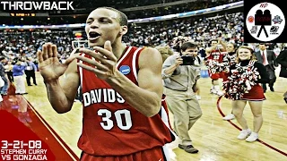 Stephen Curry Davidson Full Highlights vs Gonzaga 1st Rd (3-21-08) 40 Pts 5 Stls, 8 3PM, CRAZY!