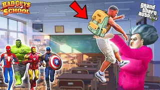 Franklin Fight With Scary Teacher in School For Revenge GTA5 | GTAV Avengers | A.K GAME WORLD