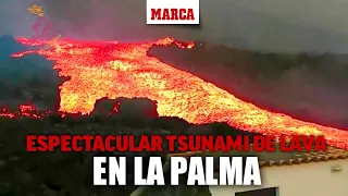 "Tsunami" de lava a alta velocidad provocado por la erupción del volcán de La Palma I MARCA