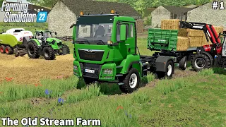 Feeding Animals, Baling & Stacking Straw Bales│The Old Stream│FS 22│Timelapse#1