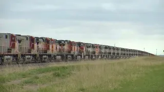 Hundreds of Locomotives stored at Donkey Creek, Wyoming - 2020