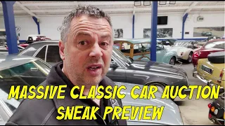 HUGE Classic & Retro Car Auction Preview - Walkaround & Bonus Automobilia Footage #classiccars