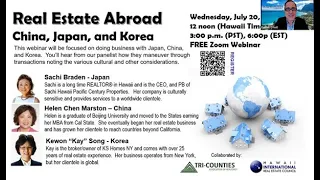 How to work with real estate clientele from Japan, China, Korea.  International Real Estate Council.