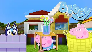 JUGAMOS con PEPPA PIG y su HERMANITO | Las Aventuras de BLUEY en Minecraft!