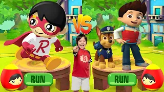 Tag with Ryan vs PAW Patrol Ryder Run All Characters Unlocked Combo Panda All Vehicles All Costumes