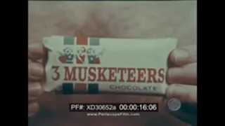 1970s MARS MILKY WAY & 3 MUSKETEERS CANDY BAR  TV COMMERCIALS   XD30652a
