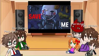 Past Afton Family and Emily family reacts to Save me (Fnaf song ) (Gacha Club)