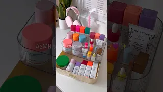 ASMR aesthetic skincare organizing 🩷✨ #aesthetic #skincare #asmr #asmrsounds #organization