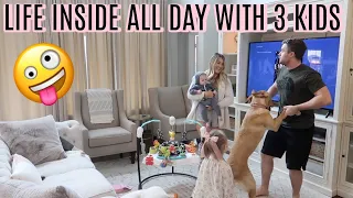 STUCK INSIDE WITH 3 KIDS ALL DAY | DAY IN THE LIFE | Tara Henderson