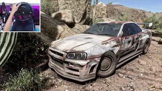 Restoration Nissan R34 GTR- Forza Horizon 5 | Thrustmaster T300RS + TH8A Shifter Gameplay