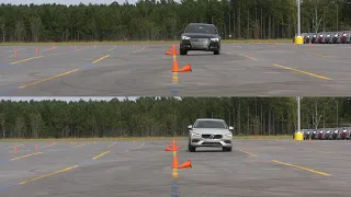 SLALOM 2019 Audi A4 vs 2019 Volvo S60 Cone course