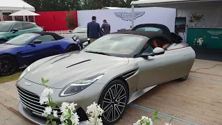 Aston Martin DB12 Volante at Salon Privé 2023 - Lowering the roof.