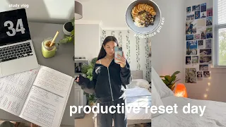 productive study day in my life + reset routine AD