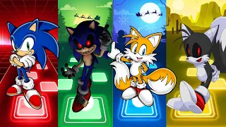 Sonic vs Sonic Exe vs Tails vs Tails Exe Tiles Hop EDM RUSH!