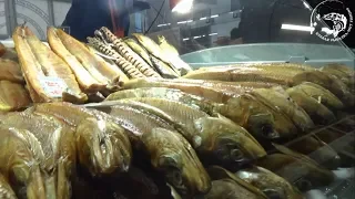 Рыбный рынок Якутии Отдел копченой рыбы Yakutia