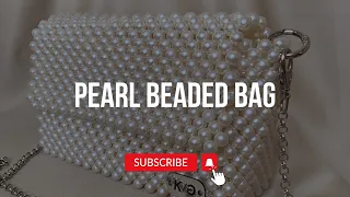 How to make pearl beaded bag / diy beaded bag / how to make beaded bag tutorial #pearlbag