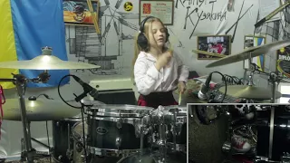 Pavlo Gudimov "Vulkany" - Drum cover by Kate Kuziakina (9 y.o. girl drummer)