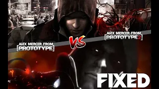 Alex Mercer vs Alex Mercer prototype vs prototype 2 fixed version