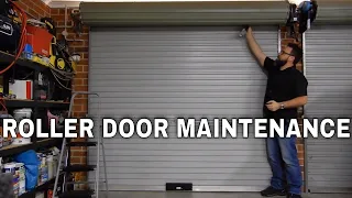 Garage roller door maintenance - fixing squeaks and lubrication