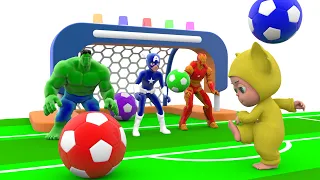World Cup 2018 Final with Thanos Avengers Spiderman ! Learn Colors Football with superheroes