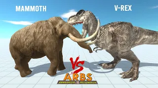 MAMMOTH vs V REX - Animal Revolt Battle Simulator