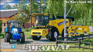 Survival in No Man's Land #67 🔸 Harvesting 7ha of Canola. Fertilizing Grapes w/ Manure 🔸 #FS22 🔸 #4K