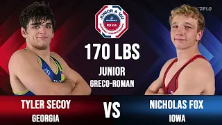 2023 Junior GR U.S. Marine Corps Nationals: Tyler Secoy vs Nicholas Fox: 170 Ibs Finals