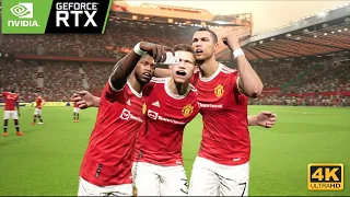 eFootball 2022 PC Gameplay RTX 3070 | Manchester United vs Liverpool | MAX Settings 4K 60FPS