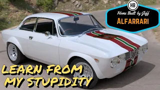Learn from my stupidity - Ferrari engined Alfa 105 Alfarrari build part 117