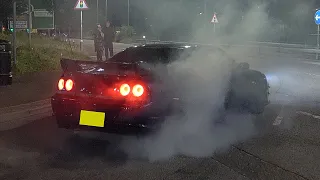 Traffic Causes CHAOS at Car Meet! - Modified Cars Leaving Reading Japanese Meet! - August 2021