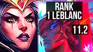 LEBLANC vs YONE (MID) | Rank 1 LeBlanc, Rank 9, 13/2/5, Legendary | EUW Challenger | v11.2