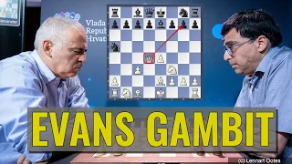 Garry plays the Evans Gambit | Kasparov vs Anand | Riga 1995