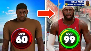 99 DUNK LEBRON JAMES BUILD 60 TO 99 OVR (No Money Spent + No MyCareer) BEST BUILD IN NBA2K24