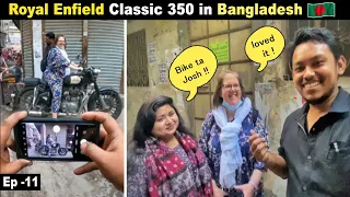 Hungary Girl loves the Royal Enfield 350 in Bangladesh 🇧🇩 | Dhakeshwari Temple Ep-11