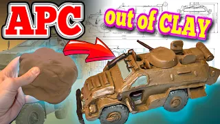 I made an APC out of Clay, but with all the hatches and parts inside ! Tutorial.